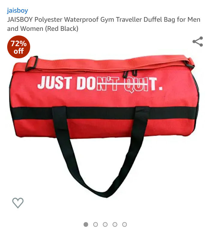 dot to dot reddit crappydesign - jaisboy Jaisboy Polyester Waterproof Gym Traveller Duffel Bag for Men and Women Red Black 72% off Just Don'T Quit.