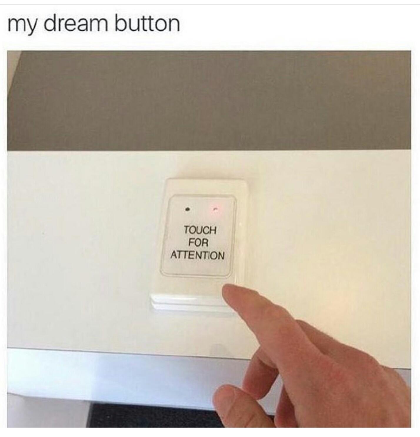 need touch meme - my dream button Touch For Attention