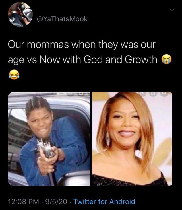 photo caption - Cas Our mommas when they was our age vs Now with God and Growth 9520 Twitter for Android