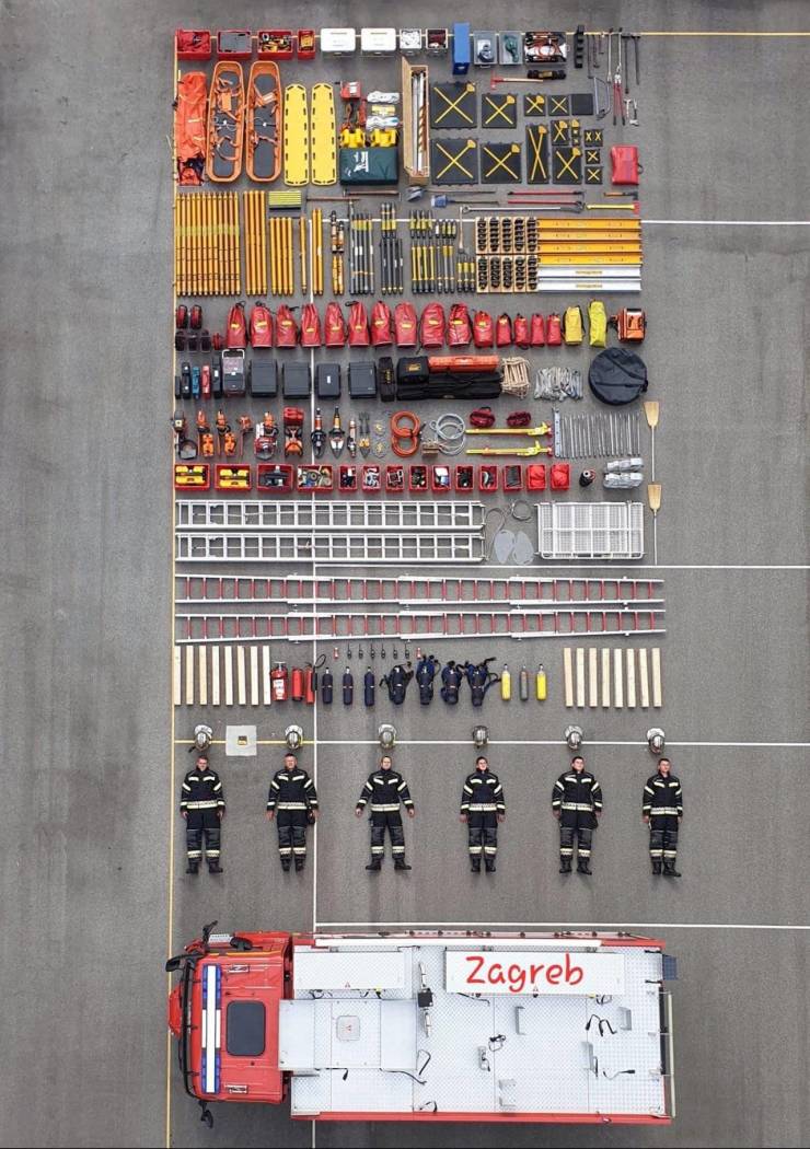 everything that fits in a fire truck