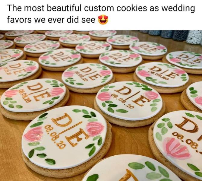 cookies and crackers - The most beautiful custom cookies as wedding favors we ever did see Det De De De ook zo Ded 08.06.20 09.08.20 08.08. 08.08.20 De