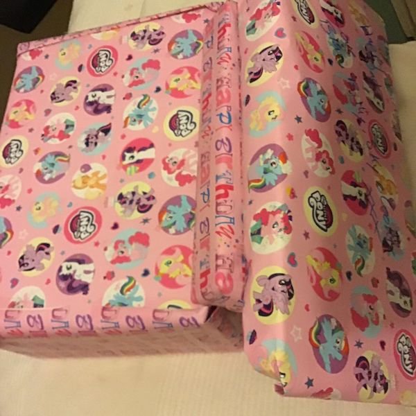 children's my little pony wrapping paper for husband's birthday present