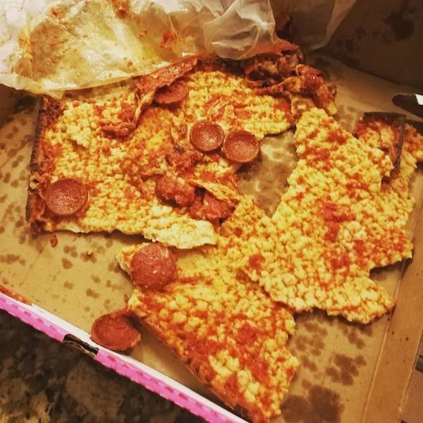 wife dropped pizza