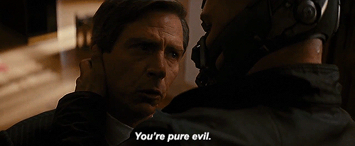 bane pure evil gif - You're pure evil.