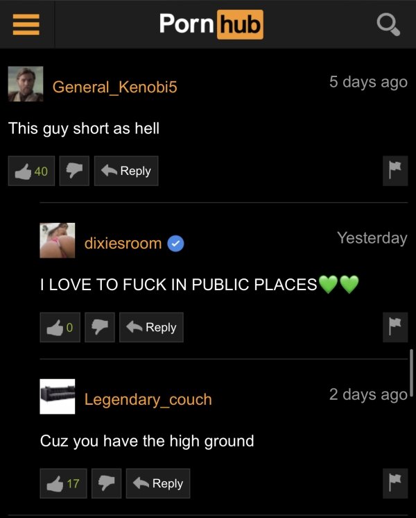 34 Wild Comments From Pornhub.