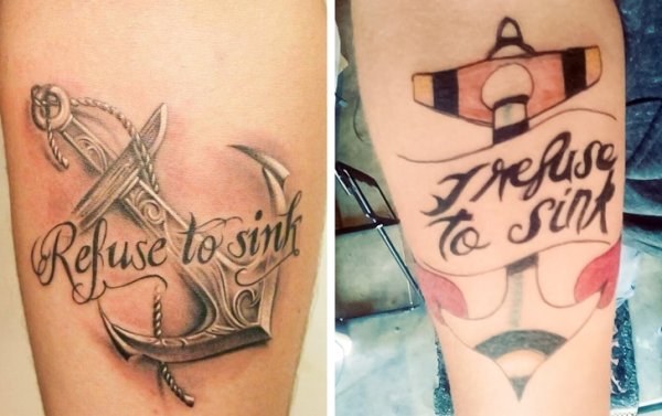 Refuse to sink Frering sint bad tattoo