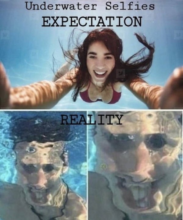 underwater selfies expectation - Underwater Selfies Expectation Reality