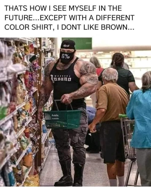 funny memes and random pics - illia golem - Thats How I See Myself In The Future... Except With A Different Color Shirt, I Dont Brown... 5% Tisano Publle