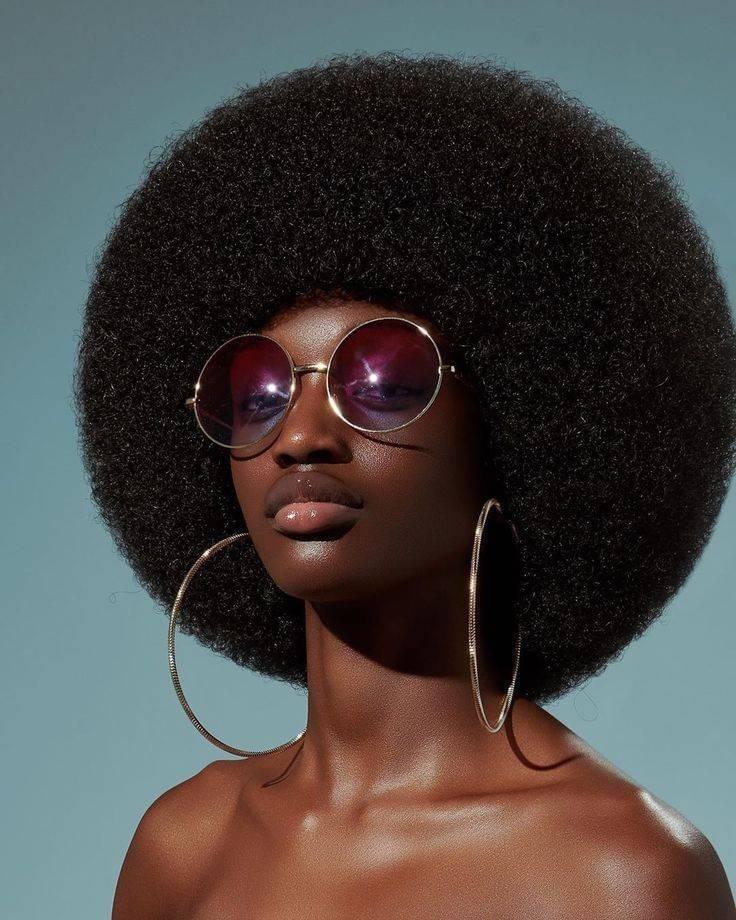 black girl with afro