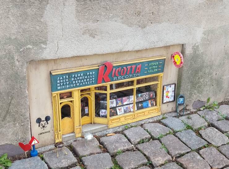 “This record shop for mice in Lund (Sweden)”