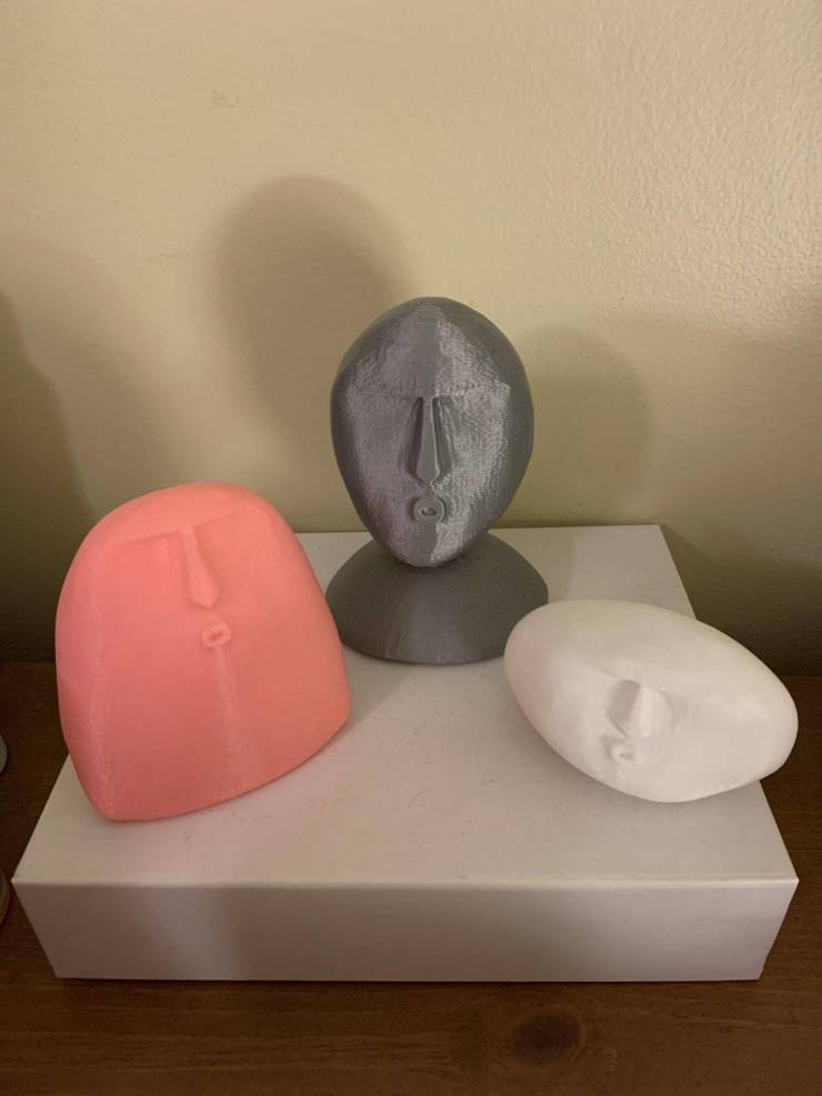 “My collection of 3D printed oof stones.”