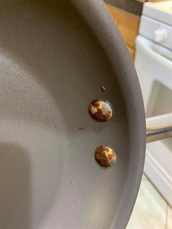 “Sticky rivets on a non-stick pan.”