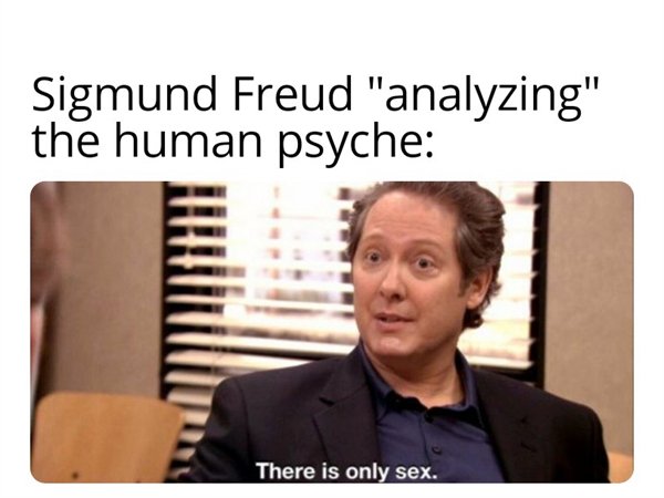 presentation - Sigmund Freud "analyzing" the human psyche There is only sex.