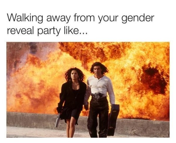 desperado explosion scene - Walking away from your gender reveal party ...