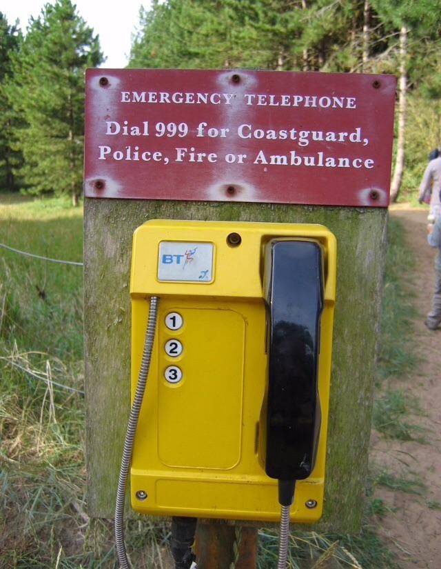 999 emergency - Emergency Telephone Dial 999 for Coastguard, Police, Fire or Ambulance Bts 1 2 3