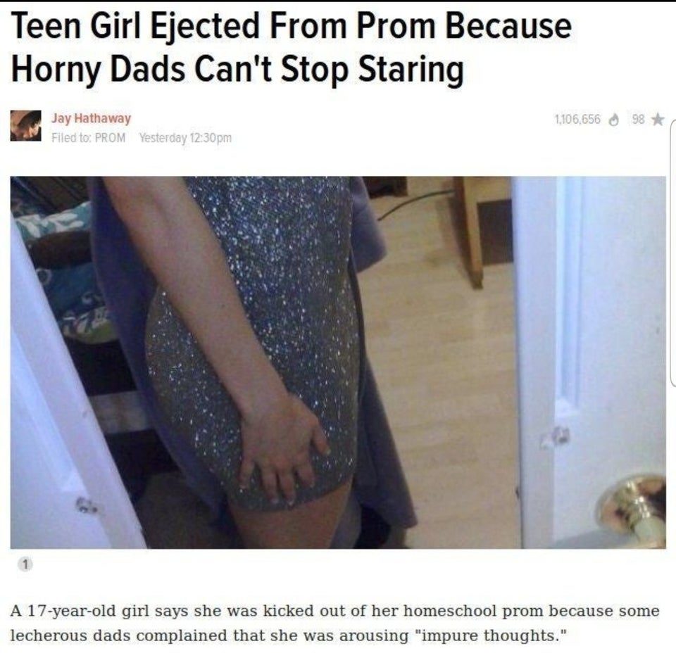 Teen Girl Ejected From Prom Because Horny Dads Can't Stop Staring