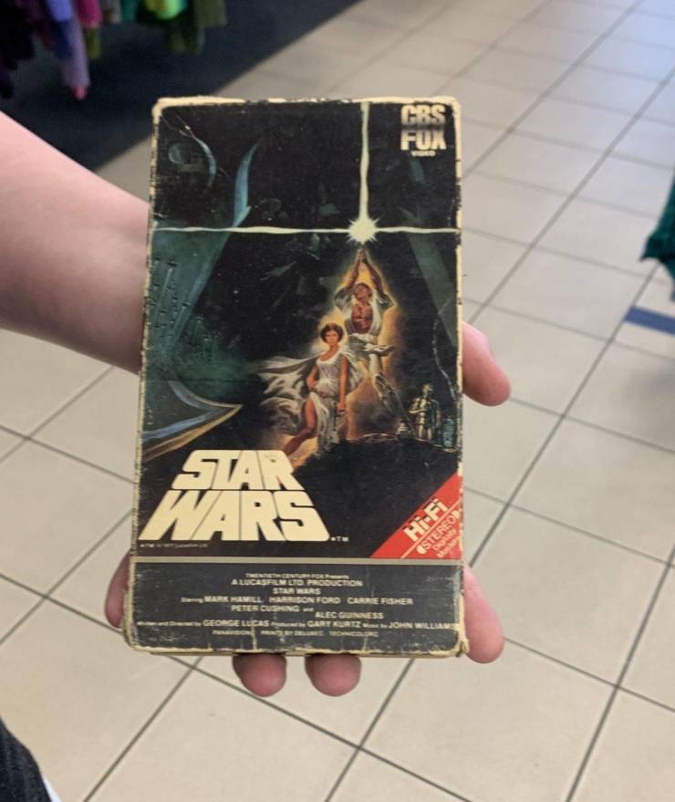 “My roommate found an original Star Wars VHS today at a thrift store.”