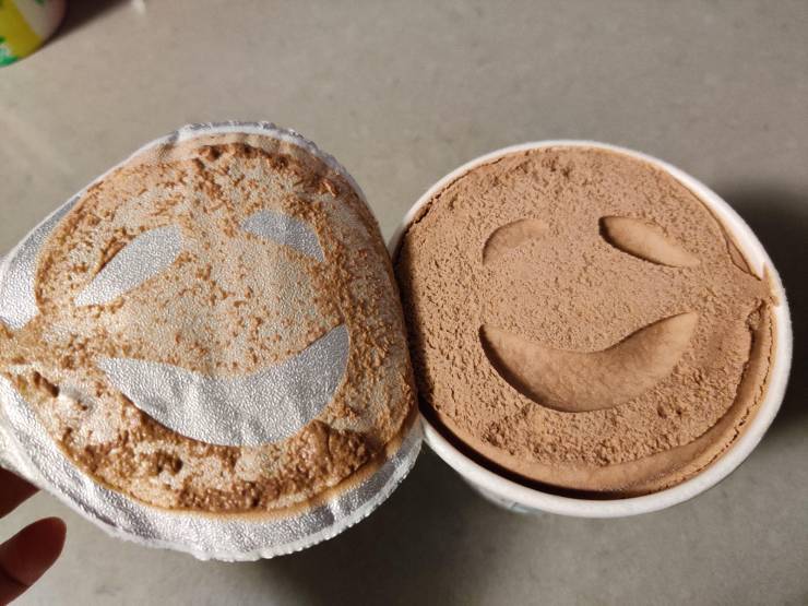 “I peeled open my ice cream and saw a happy face.”