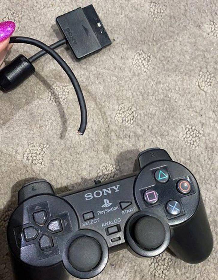 "My 9yo brother attempted to make the controller wireless. My sister and I have had these remotes for such a long time, thank god we have 5 other ones."