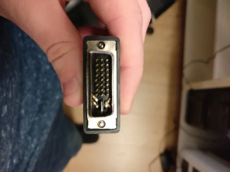 "It didn't plug in, so I bent the pins to make it fit."