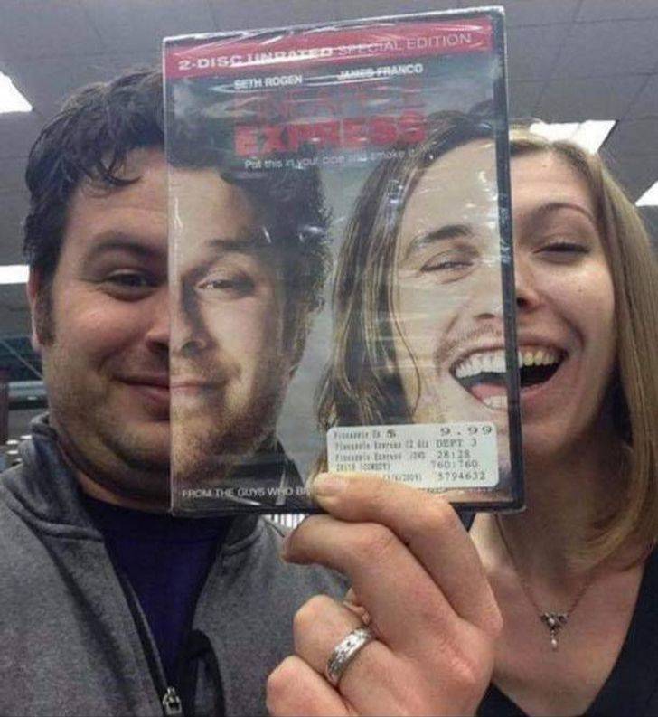 "Husband and wife look like Seth Rogen and James Franco"