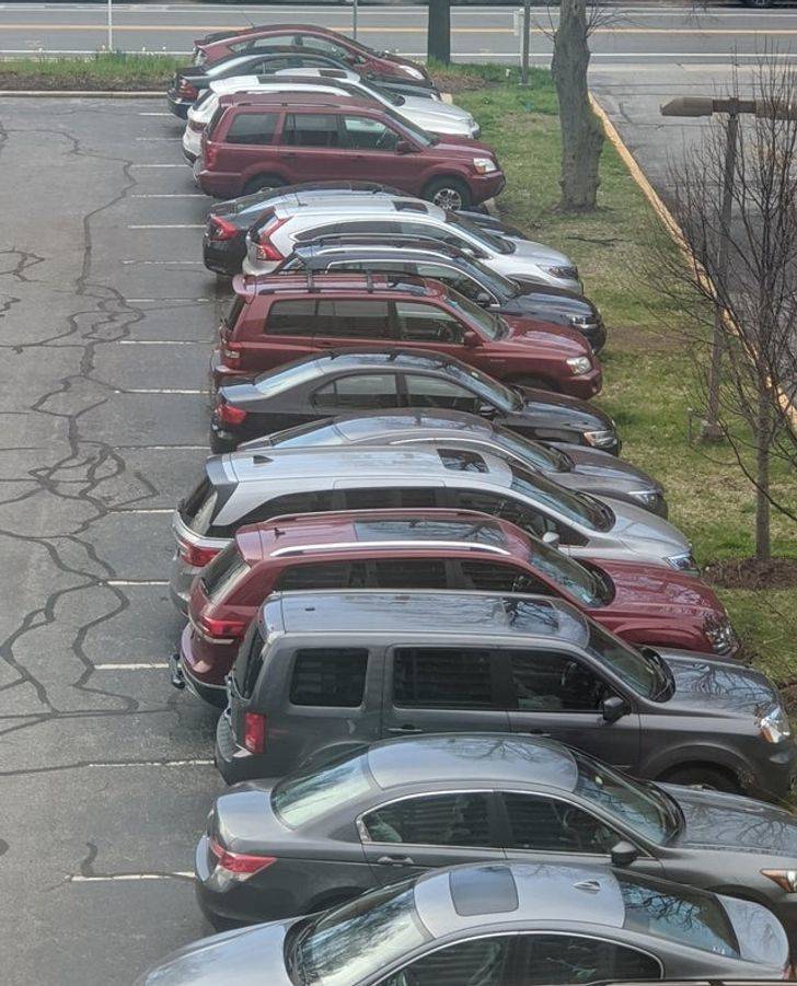 "There's a red car every three other cars"