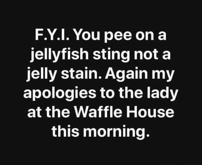 anderson grotesk font - F.Y.I. You pee on a jellyfish sting not a jelly stain. Again my apologies to the lady at the Waffle House this morning.