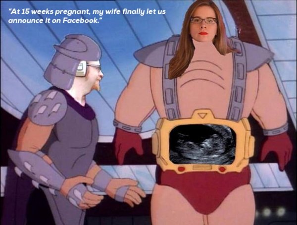 at 15 weeks pregnant my wife finally let us announce it on facbeook