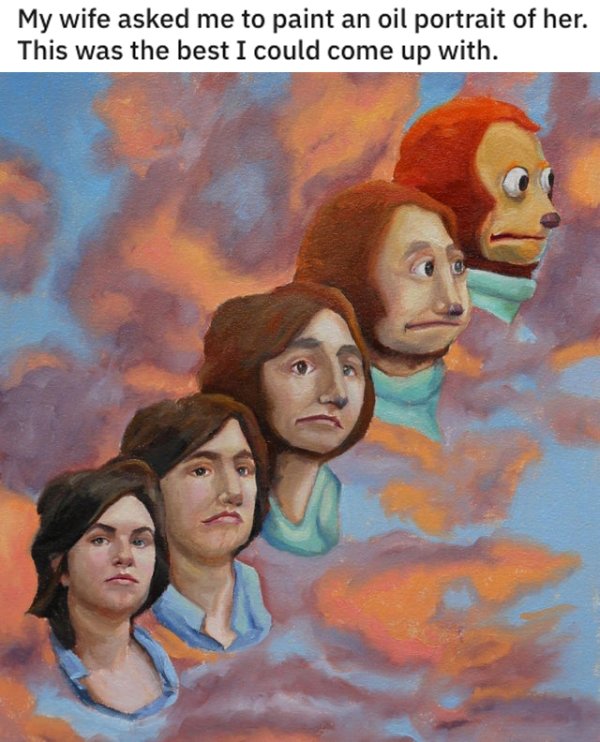 animorphs book cover painting - My wife asked me to paint an oil portrait of her. This was the best I could come up with.