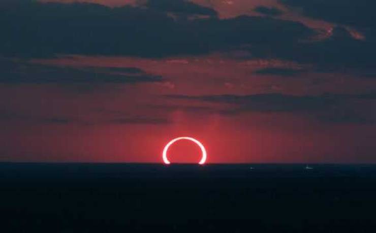 solar eclipse sunset