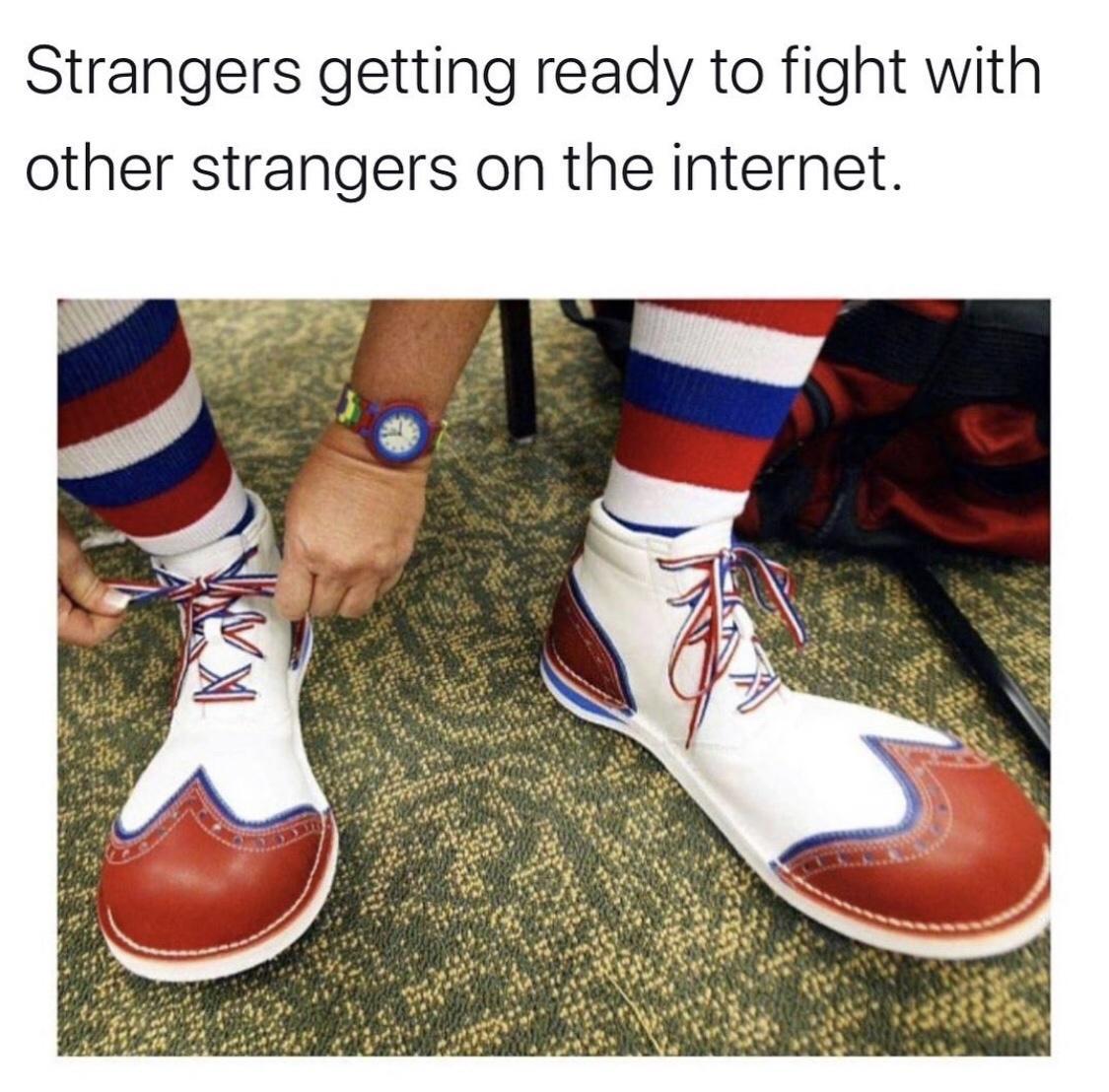 nigel farage shoes - Strangers getting ready to fight with other strangers on the internet.