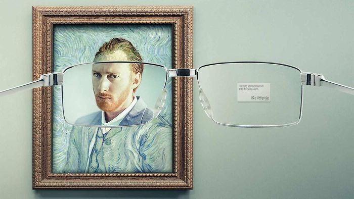 van gogh glasses ad