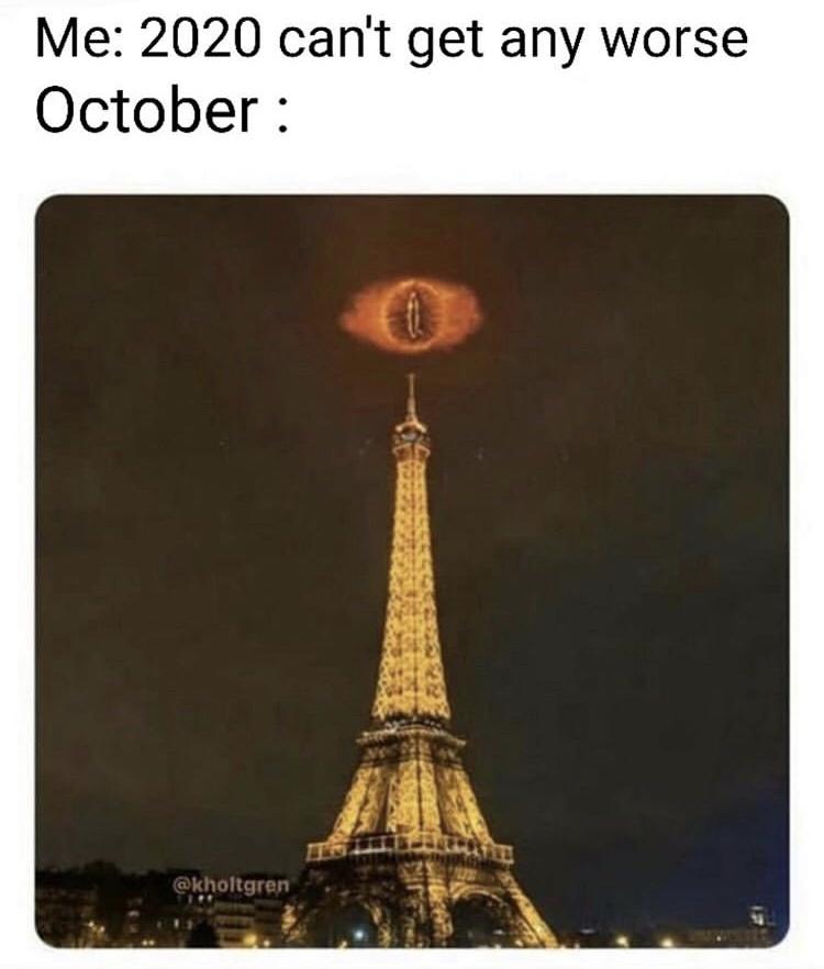 eiffel tower - Me 2020 can't get any worse October