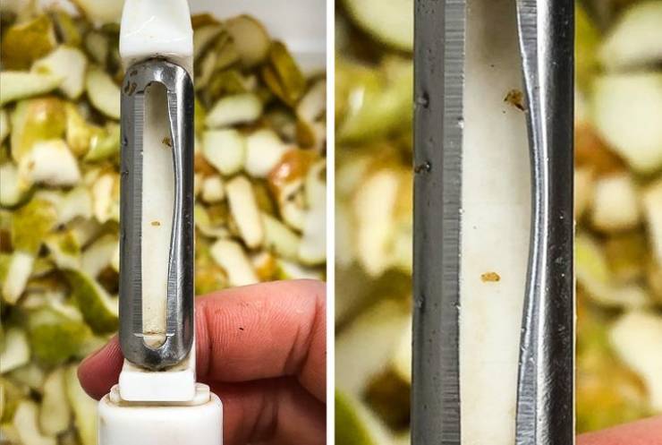 "Preparing christmas dinner at my inlaws, I had to do all the peeling. Turned out they had used this peeler for quite some time"