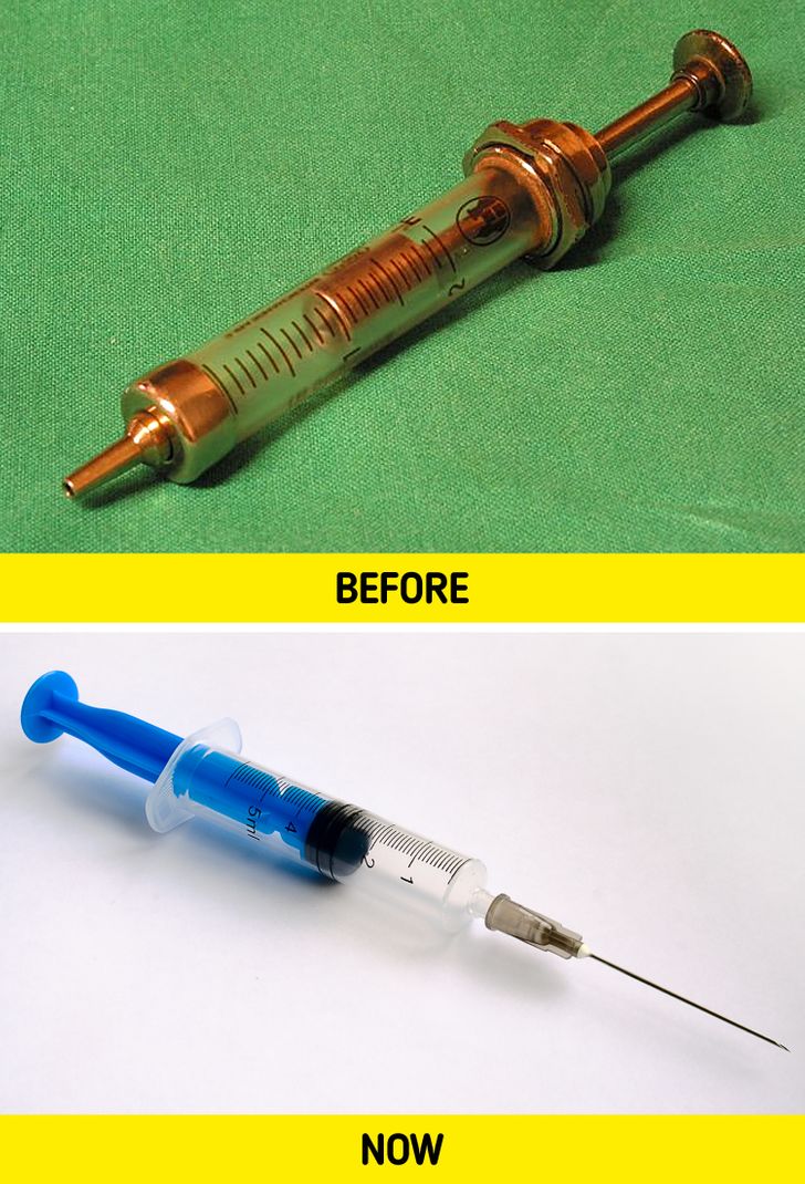 old medical syringe