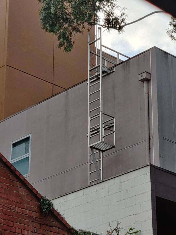 “My view of this ladder kinda looks like an Escher drawing.”