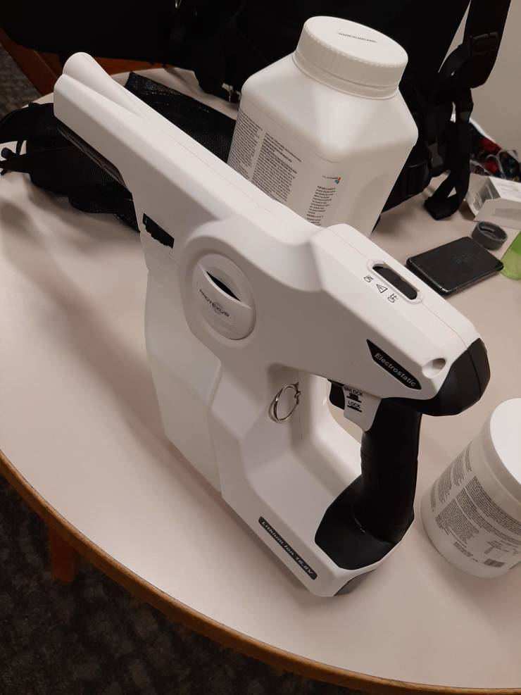 “This sanitizing sprayer at work that looks like it's from Overwatch.”