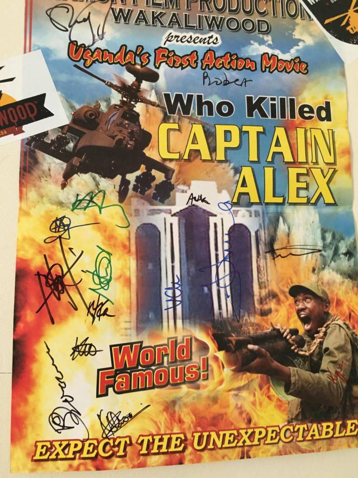 “The “Who Killed Captain Alex” poster I ordered from Uganda came signed by all the members of the cast for only $10.”