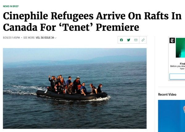 therapeutic goods administration - News In Brief Cinephile Refugees Arrive On Rafts In Canada For 'Tenet' Premiere 82620 Pm. See More Vol 56 Issue 34 Find Before you dow how Recent Video