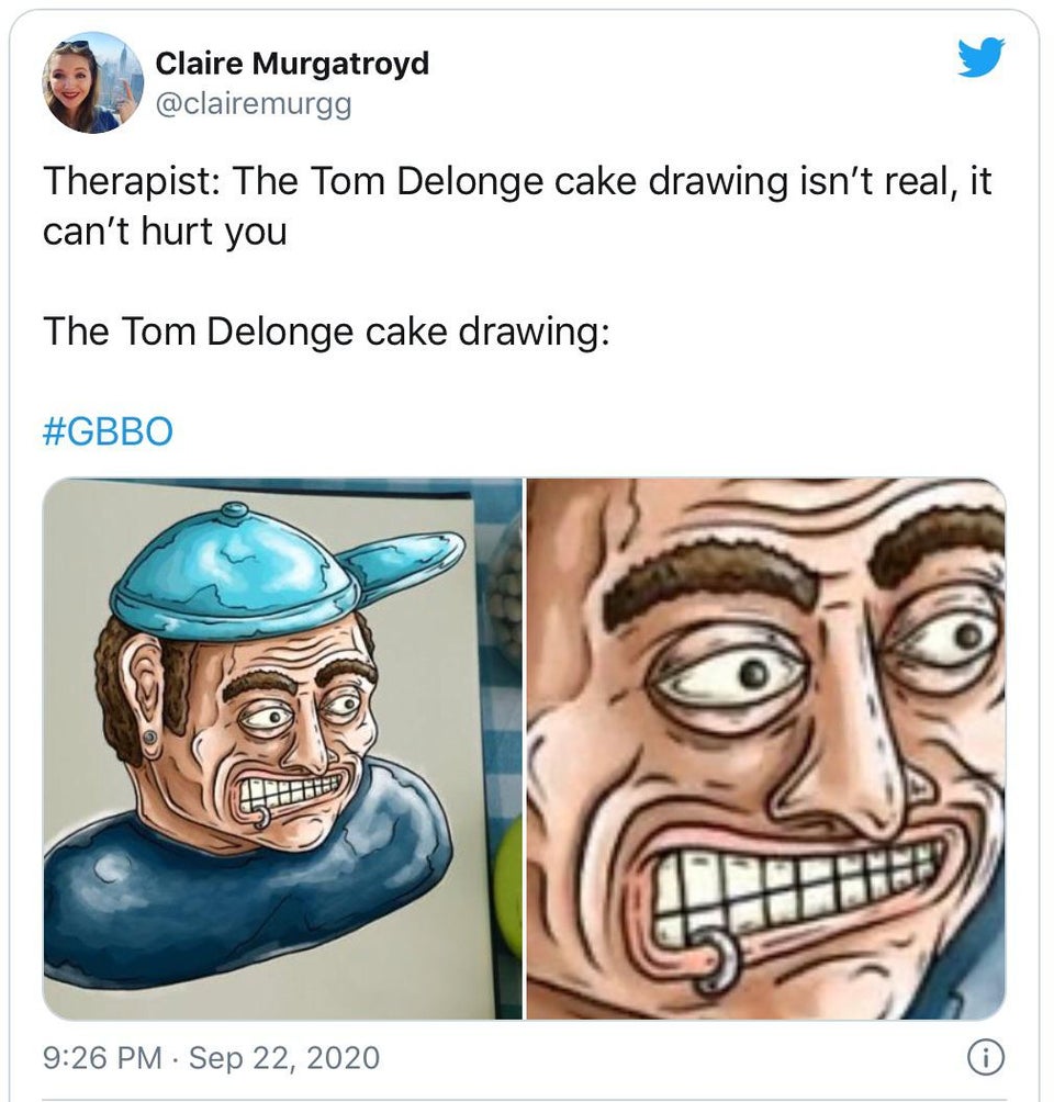 head - Claire Murgatroyd Therapist The Tom Delonge cake drawing isn't real, it can't hurt you The Tom Delonge cake drawing 0