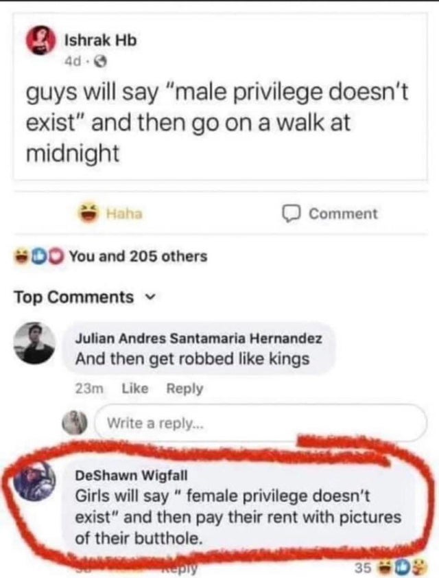 Privilege Victim guys will say