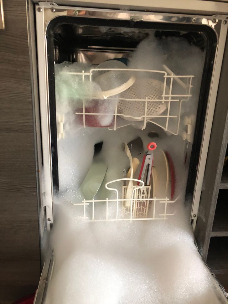 washing up liquid in dishwasher