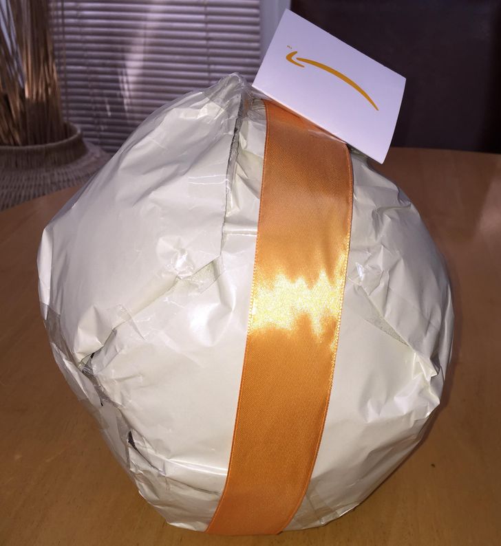 “I paid extra for Amazon to wrap this surprise birthday present!!!”