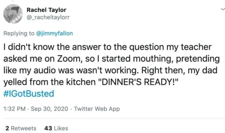 karen slur - Rachel Taylor I didn't know the answer to the question my teacher asked me on Zoom, so I started mouthing, pretending my audio was wasn't working. Right then, my dad yelled from the kitchen "Dinner'S Ready!" . Twitter Web App 2 43