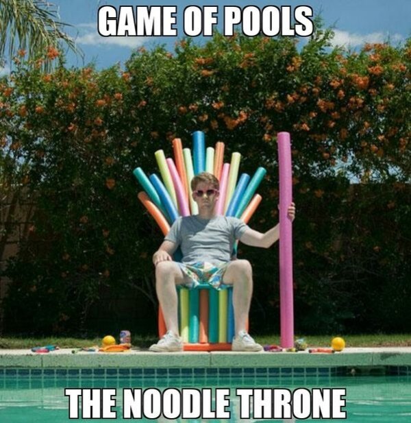 summer funny - Game Of Pools The Noodle Throne