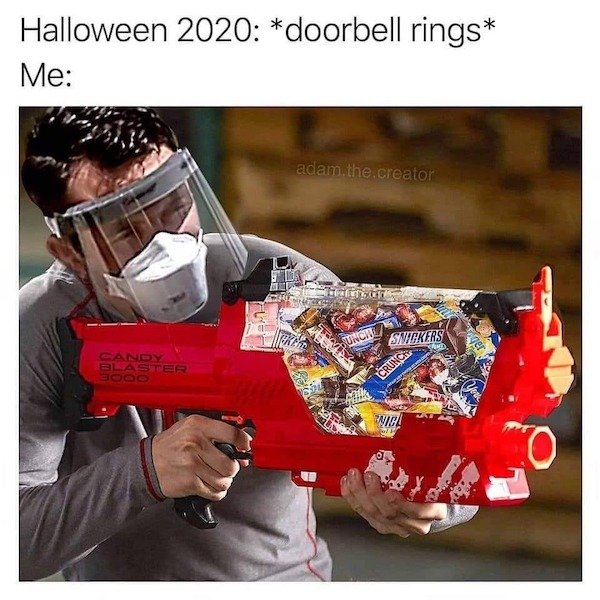 selling - Halloween 2020 doorbell rings Me adam.the creator Sunch Sivickers Candy Blaster Crunch Swida Me Avan