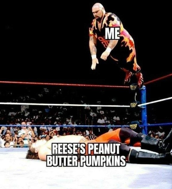 wwe off the top rope - Me W Reese'S Peanut Butter Pumpkins