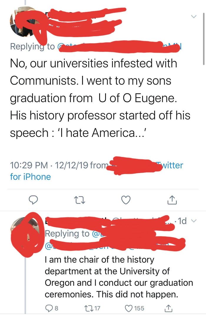 clip art - No, our universities infested with Communists. I went to my sons graduation from U of O Eugene. His history professor started off his speech 'I hate America...' witter 121219 from for iPhone 1d v @ I am the chair of the history department at th