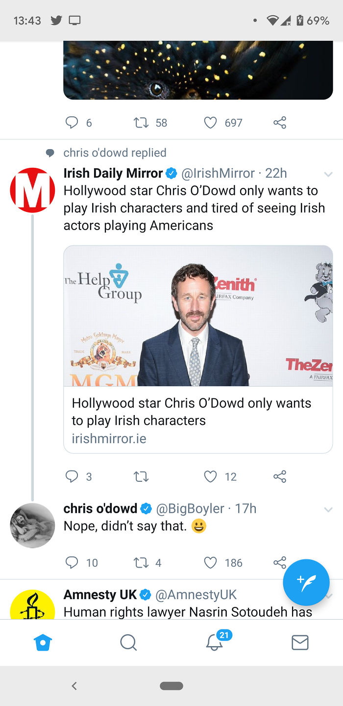 help group - Mutro on Mayer A 69% 6 22 58 697 M chris o'dowd replied Irish Daily Mirror Mirror 22h Hollywood star Chris O'Dowd only wants to play Irish characters and tired of seeing Irish actors playing Americans The ne Help Group Venith Irfax Company A 