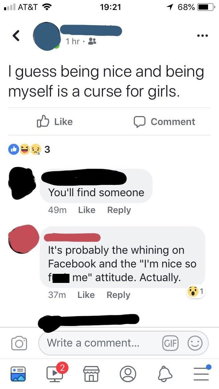 nice guy memes - i guess being nice and being myself is a curse for girls